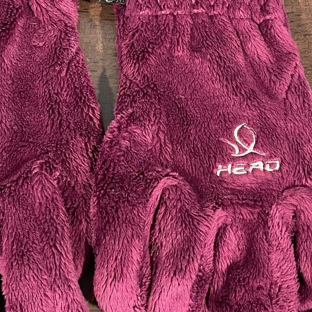 Head Maroon Fleece Gloves women’s small